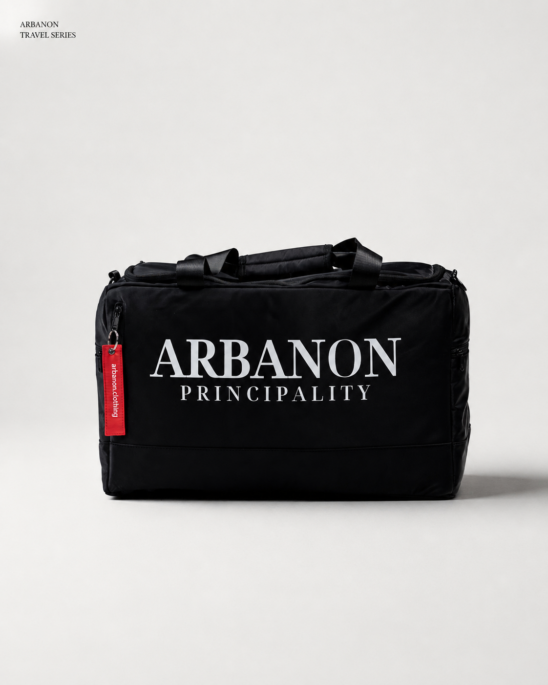 ARBANON Principality 001 sneaker travel bag on an ivory background